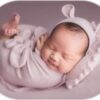 Vemonllas Newborn Baby Boy Girl Photography Props Bow Wrap, Posing Aid, Hat and Blanket Set of 4 Pcs
