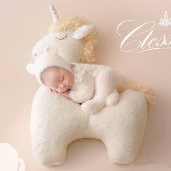 Vemonllas Newborn Photography Props Boys Girls Outfits Mohair Bear Hat Bonnet & Footed Romper Bodysuit Photoshoot Costume Set