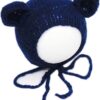Vemonllas Newborn Photography Props Boys Girls Outfits Mohair Bear Hat Bonnets & with Romper Suspender Pants Baby Photo Prop
