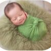 Vemonllas Newborn Photography Props Wrap Stretch Long Ripple Blanket Yarn Baby Photo Props Boy Girl Cloth Fabric Layer