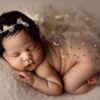 Vemonllas Newborn Photography Wrap Gold Star Translucent Wrap Blanket for Baby Photo Props Newborn Photoshoot