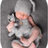 Vemonllas Fashion Cute Newborn Boy Girls Baby Costume Outfits Photography Props Hat Pants