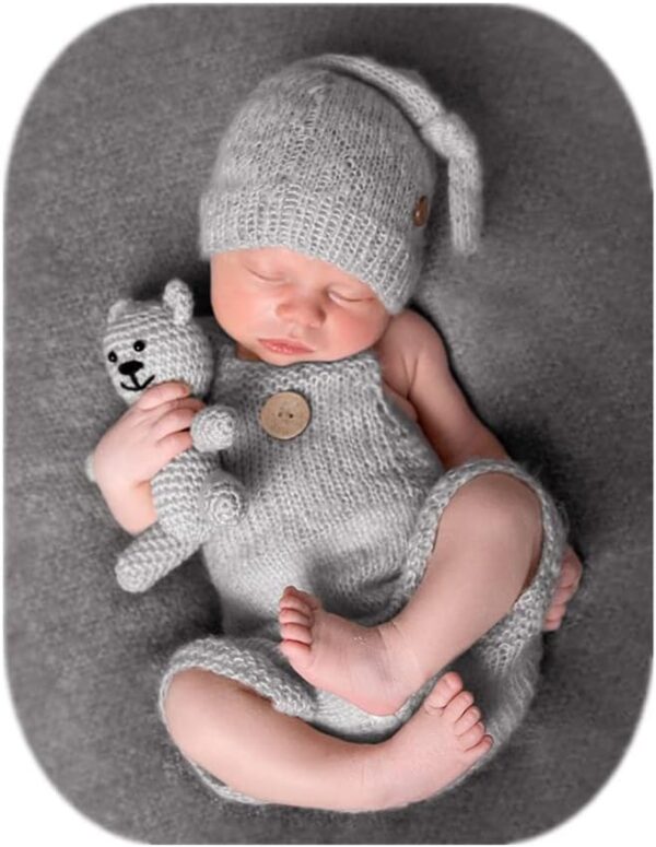 51DyVdl2H8L._AC_SL1001 Vemonllas Fashion Cute Newborn Boy Girls Baby Costume Outfits Photography Props Hat Pants