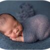 Vemonllas Newborn Photography Props Wrap Stretch Long Ripple Blanket Yarn Baby Photo Props Boy Girl Cloth Fabric Layer