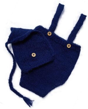 Vemonllas Newborn Photography Props Outfits Girl Boy Mohair Newborn Photoshoot Props Elf Hat Pant Baby Photo Props Outfit