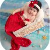Vemonllas Newborn Photography Props Girls Star Headband, Bra & Mermaid Tail Baby Photoshoot Prop Outfits (Green)