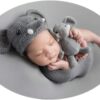 Vemonllas Newborn Photography Props Boys Girls Mohair Elephant Hat Bonnets Baby Photo Prop Crochet Knitted Cap