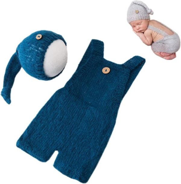 51Q5V2vPj4L._AC_SL1001_5fa02648-9a95-4165-99e7-723202637aa1 Vemonllas Fashion Cute Newborn Boy Girls Baby Costume Outfits Photography Props Hat Pants