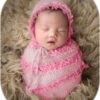 Newborn Photography Props Outfit Girl Boy Mohair Lace Hat with Wrap Blanket Crochet Knit Baby Photo Props
