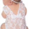 Newborn Baby Photography Props Outfits Girls Princess Lace Bow Headband Deep-V Rompers Bodysuits Baby Photo Props