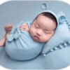 Vemonllas Newborn Baby Boy Girl Photography Props Bow Wrap, Posing Aid, Hat and Blanket Set of 4 Pcs