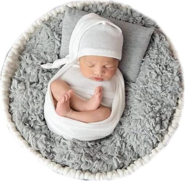 51bKSeaz7EL._AC_SL1001 Vemonllas Newborn Baby Photography Props Outfits Hat Long Ripple Wrap Set for Boys Girls Photoshoot Photos Picture