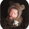 Vemonllas Newborn Photography Props Outfits Girl Boy Teddy Bear Hat with Wrap Stretch Blanket Baby Photo Props