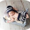Vemonllas Fashion Cute Newborn Boy Girls Baby Costume Outfits Photography Props Hat Pants