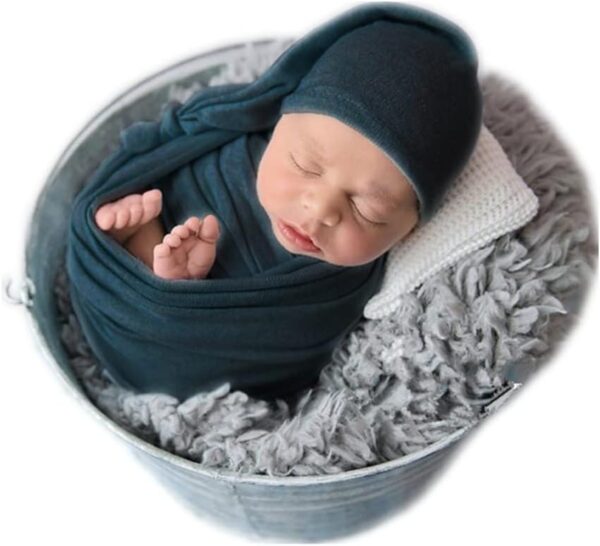 51ecUxyiLvL._AC_SL1001 Vemonllas Newborn Baby Photography Props Outfits Hat Long Ripple Wrap Set for Boys Girls Photoshoot Photos Picture