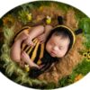 Vemonllas Newborn Photography Props Boys Girls Outfits Mohair Bear Hat Bonnet & Footed Romper Bodysuit Photoshoot Costume Set