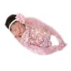 Vemonllas Luxury Newborn Boy Girl Baby Photography Props Wrap Lace Yarn Cloth Blanket (Beige)