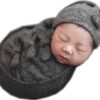 Vemonllas Newborn Photography Props Outfit Boy Girls Hat,Bow Wrap,Posing Aid Moon,Flower Headdress Baby Photo Props Pack of 5
