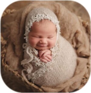 Newborn Photography Props Outfit Girl Boy Mohair Lace Hat with Wrap Blanket Crochet Knit Baby Photo Props
