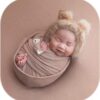 Vemonllas Newborn Photography Props Outfits Girl Boy Teddy Bear Hat with Wrap Stretch Blanket Baby Photo Props