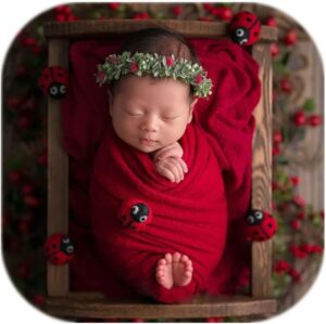 Vemonllas Newborn Photography Props Boys Girls Wrap,Baby Photo Props Soft Knit Blanket Basket Filler Cloth