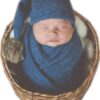 Newborn Baby Photography Props Boy Girl Sleepy Hat and Fabric Wrap Blanket Potato Photo Posing Prop Set