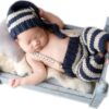 Vemonllas Fashion Cute Newborn Boy Girls Baby Costume Outfits Photography Props Hat Pants