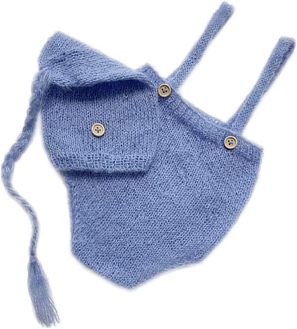 Vemonllas Newborn Photography Props Outfits Girl Boy Mohair Newborn Photoshoot Props Elf Hat Pant Baby Photo Props Outfit