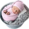 Vemonllas Newborn Baby Photography Props Outfits Hat Long Ripple Wrap Set for Boys Girls Photoshoot Photos Picture