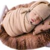 Vemonllas Newborn Baby Photography Props Outfits Hat Long Ripple Wrap Set for Boys Girls Photoshoot Photos Picture