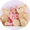 Vemonllas Newborn Photography Props Boys Girls Outfits Mohair Bear Hat Bonnet & Footed Romper Bodysuit Photoshoot Costume Set