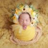 Vemonllas Newborn Photography Props Boys Girls Floral Sitter Hat Baby Photo Props Flowers Bonnet