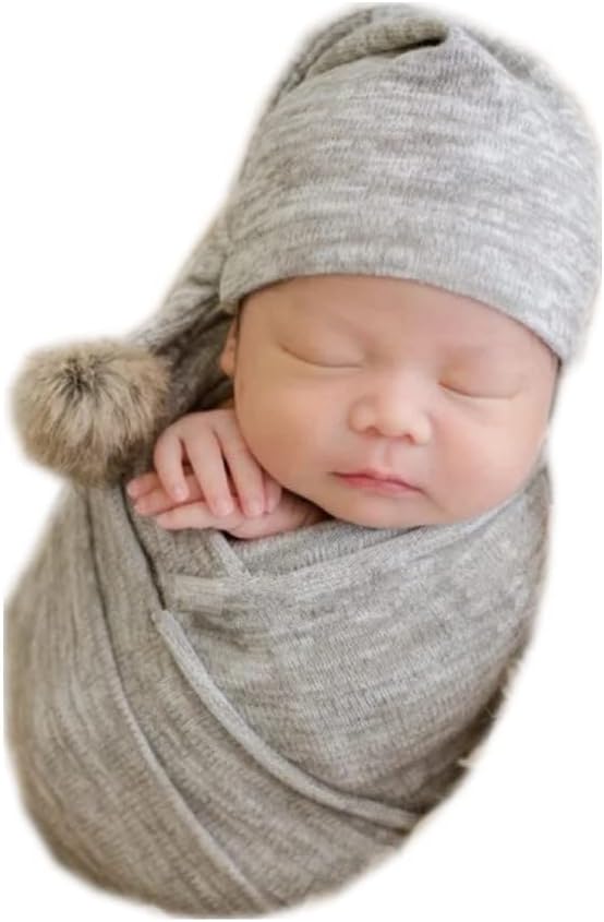 Vemonllas Newborn Photography Props Boys Girls Wrap,Baby Photo Props Soft Knit Blanket Basket Filler Cloth