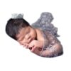 Vemonllas Luxury Newborn Boy Girl Baby Photography Props Wrap Lace Yarn Cloth Blanket (Beige)