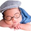 Vemonllas Fashion Cute Newborn Baby Boys Girls Photography Props Gentleman Cap Hat with Glasses Set
