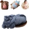 Vemonllas Newborn Infant Baby Girls Photography Props Grid Soft Wrap Decorative Blanket Cloth