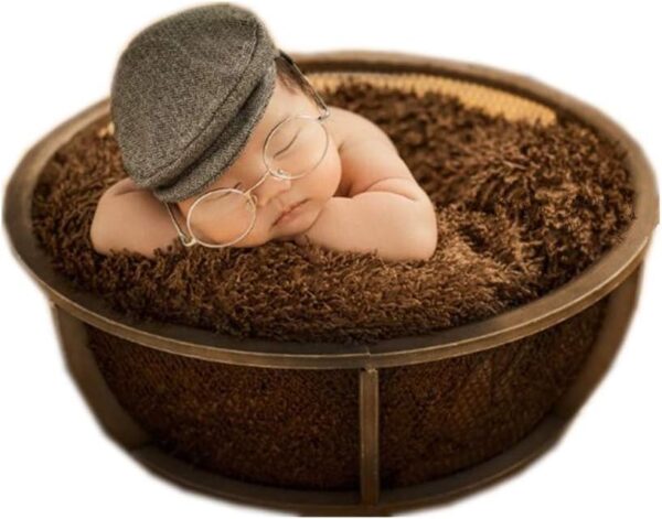 Vemonllas Fashion Cute Newborn Baby Boys Girls Photography Props Gentleman Cap Hat with Glasses Set