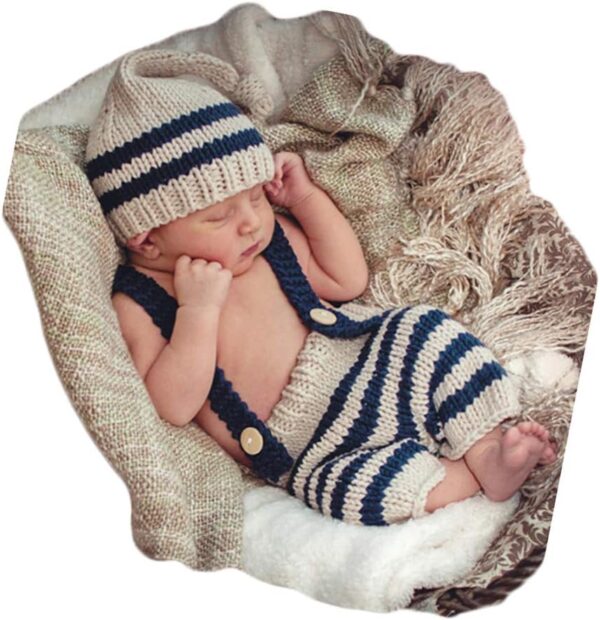 61G8ja5cI9L._AC_SL1001_018a35a8-2b9d-4349-a237-29a3c7a18be2 Vemonllas Fashion Cute Newborn Boy Girls Baby Costume Outfits Photography Props Hat Pants
