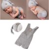 Vemonllas Fashion Cute Newborn Boy Girls Baby Costume Outfits Photography Props Hat Pants