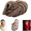 Vemonllas Newborn Photography Props Boys Girls Wrap,Baby Photo Props Soft Knit Blanket Basket Filler Cloth