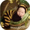 Vemonllas Newborn Photography Props Boys Girls Outfits Mohair Bear Hat Bonnet & Footed Romper Bodysuit Photoshoot Costume Set