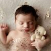 Vemonllas Newborn Photography Wrap Gold Star Translucent Wrap Blanket for Baby Photo Props Newborn Photoshoot
