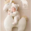 Vemonllas Newborn Photography Props Boys Girls Outfits Mohair Bear Hat Bonnet & Footed Romper Bodysuit Photoshoot Costume Set
