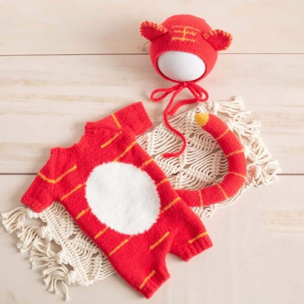 61SDEE-9BLL._AC_SL1001 Vemonllas Newborn Photography Props Outfits Girl Tiger Hat Romper Tail Newborn Boy Photoshoot Outfit Baby Photo Prop