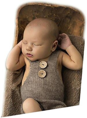 Vemonllas Newborn Photography Props Boys Girls Outfits Crochet Knitted Mohair Romper Baby Photo Props Open Back Bodysuits