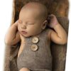 Vemonllas Newborn Photography Props Boys Girls Outfits Crochet Knitted Mohair Romper Baby Photo Props Open Back Bodysuits
