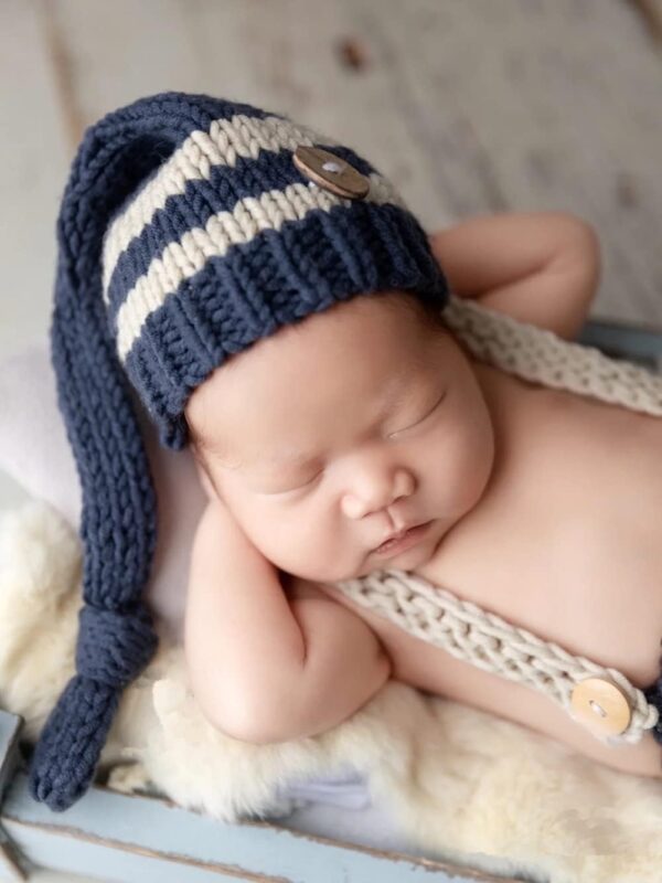 61W6OY9Mn3L._AC_SL1334 Vemonllas Fashion Cute Newborn Boy Girls Baby Costume Outfits Photography Props Hat Pants