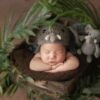 Vemonllas Newborn Photography Wrap Stretch Blanket Baby Photo Props Mohair Elephant Hat Newborn Photoshoot Outfits