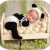 Vemonllas Newborn Photography Props Boys Girls Outfits Mohair Bear Hat Bonnet & Footed Romper Bodysuit Photoshoot Costume Set