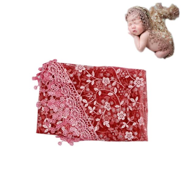 61ZXIdEZRfL._SL1001 Vemonllas Luxury Newborn Boy Girl Baby Photography Props Wrap Lace Yarn Cloth Blanket (Beige)